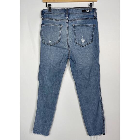 Kut From The Kloth 4 Connie High Rise Fab Ab Crop Jeans Stretchy Denim Cotton - Picture 2 of 13